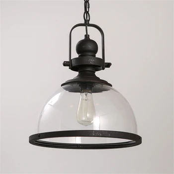 

American Loft Retro Industrial Kitchen Dining & Bar Pendant Lights Glass for Living Room Restaurant Home Lighting Fixtures Deco