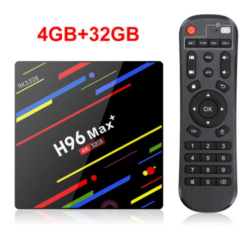 H96 MAX Plus Smart tv Box Android 9,0 tv Box 4 ГБ ОЗУ 32 ГБ/64 Гб ПЗУ Rockchip RK3328 4K H.265 USB3.0 2,4 ГГц WiFi IP tv set top box - Цвет: Only 4G32G