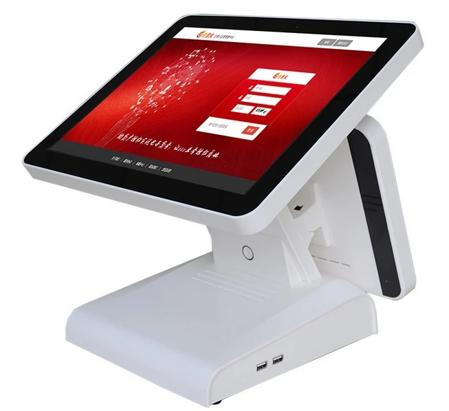 Best 15 inch 4g wifi Pos touch dual lcd all in one 15 inch android pos terminal for cafe 2