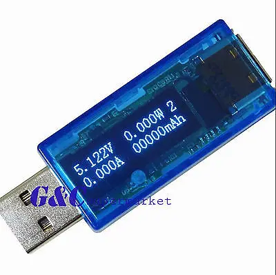 

4 Bit OLED USB Voltmeter Ammeter current Power Capacity Tester White colour