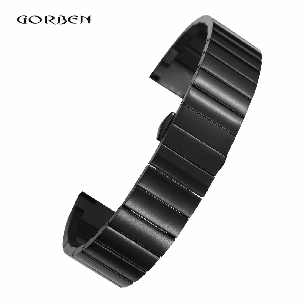 

Watchband For Men 16mm 18mm 20mm 22mm Stainless Steel Strap Black Silver Golden With Folding Clasp Metal Women Watch Band 2017