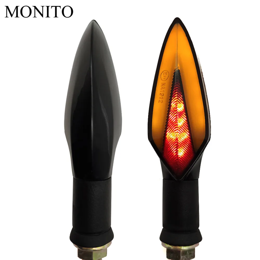 Motorcycle Turn Signal Lights LED Indicators Tail Flashers Amber/Red Lamp For yamaha xt 600 mt10 mt 09 tracer suzuki drz/ltz 400| |