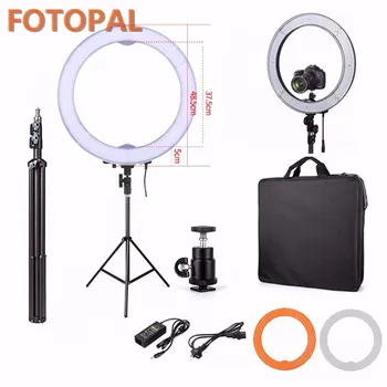 

Fotopal ES240 18" Adjustable Dimmable LED Photo/Video/Studio/phone Light LED Camera Macro Ring Light Annular Lamp With tripods