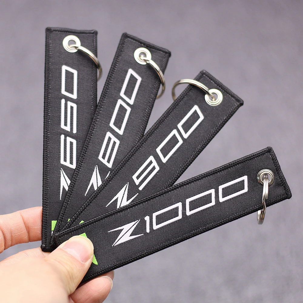 

Motorcycle Collectable Embroidery Strap Keyring Keychain For Kawasaki Z650 Z750 Z800 Z900 Z1000 Key Ring Chain