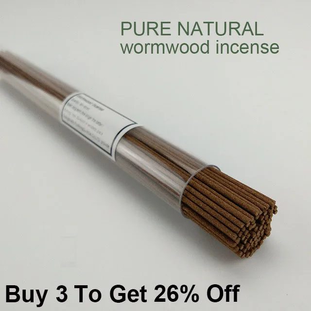

(Extra 26%Off/3Lots) 40 Sticks/Lot Pure Natural Without Adding Repellent Disinfection Anti-bacterium Wormwood Incense Stick