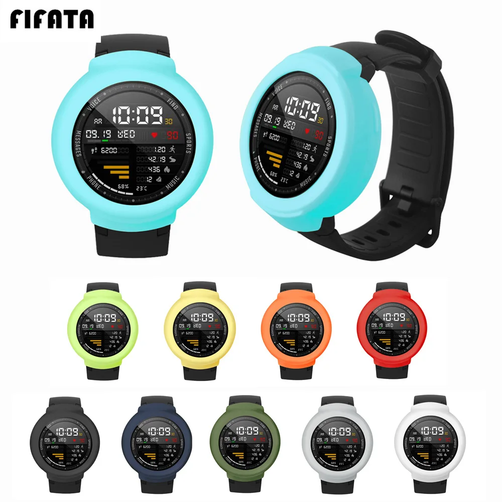 

FIFATA Soft Protection Frame Silicone Full Case Cover For Huami Amazfit Verge Watch Protective Shell For Amazfit 3 Smartwatch