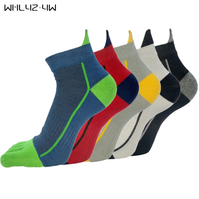 

WHLYZ YW 5 pairs/lot cotton socks with toes men boy To protect ankle socks Five Finger Socks compression sox crew cool socks