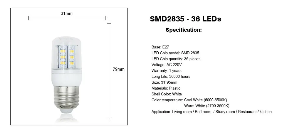 Лампада светодиодный светильник E27 220 В 24 36 48 56 69 72 96 Светодиодный s Lamparas светодиодный кукурузная лампа SMD 5730 Bombillas светодиодный лампы домашняя люстра огни