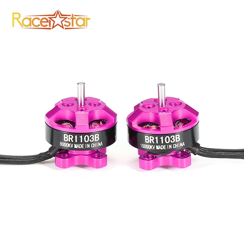 

High Quality Racerstar Racing Edition 1103 BR1103B 8000KV 10000KV 1-3S Brushless Motor Pink For 50 80 100 Mini Frame For RC Toys