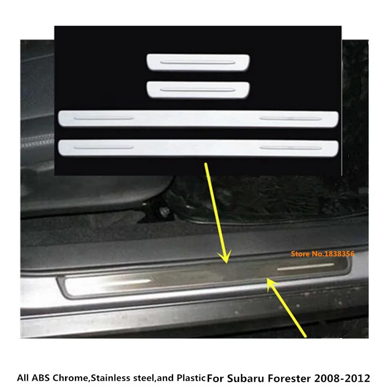 

For subaru Forester 2008 2009 2010-2012 Stainless Steel Car Door Cover Styling Special External Threshold Pedal moulding 4pcs