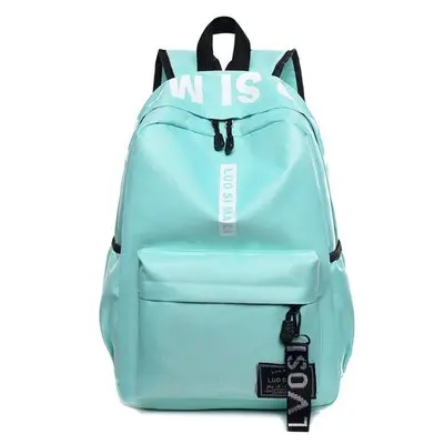 

New middle school student canvas bag, college wind bag, female large capacity backpack.