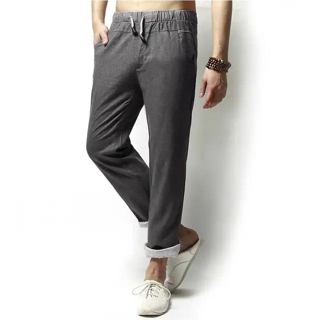 Aliexpress.com : Buy 2017 new linen trousers young men jogger pants ...