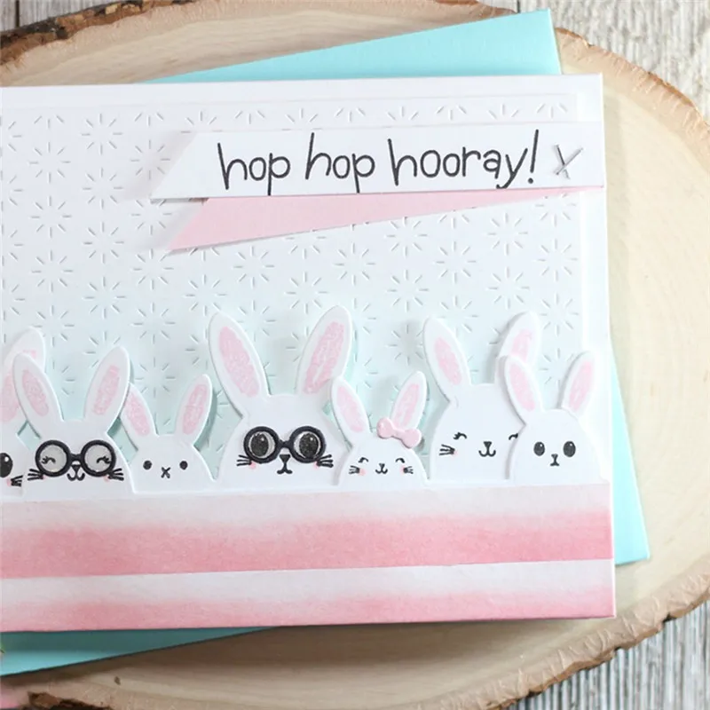 

Naifumodo Animal Rabbit Ears Metal Cutting Dies for Scrapbooking 6Pcs Craft Dies New 2019 Embossing Stencil Card Decoration Dies