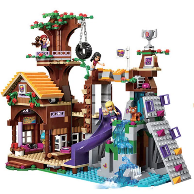 Comprar 37048 campamento de aventura casa del árbol Compatible con Legoings amigos bloques de construcción juguetes para niños regalo de ladrillos de Navidad