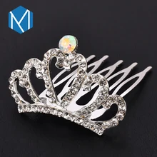 Свадебные многоцветный Головные уборы для женщина Девушка Стразы Заколки для волос Princess Crown аксессуары для волос детей оголовье Headpins