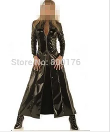 

free shipping 2015 11060 S-XL New Black Wet Look Leather Lingerie Dress Punk Dance Club Wear