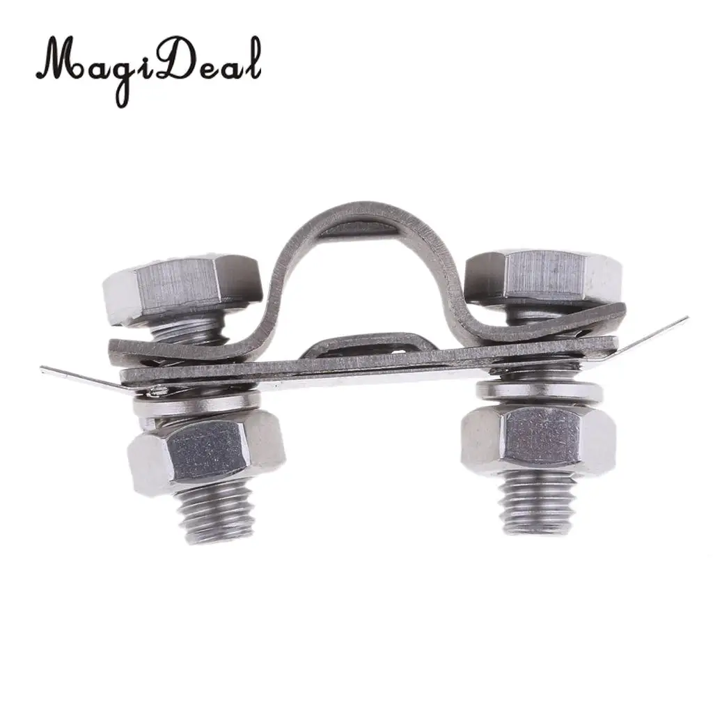 MagiDeal 304 Stainless Steel Control Throttle Cable U Shaped Clamp Boat Hardware for Inflatable Fishing Kayak Canoe Boat Access