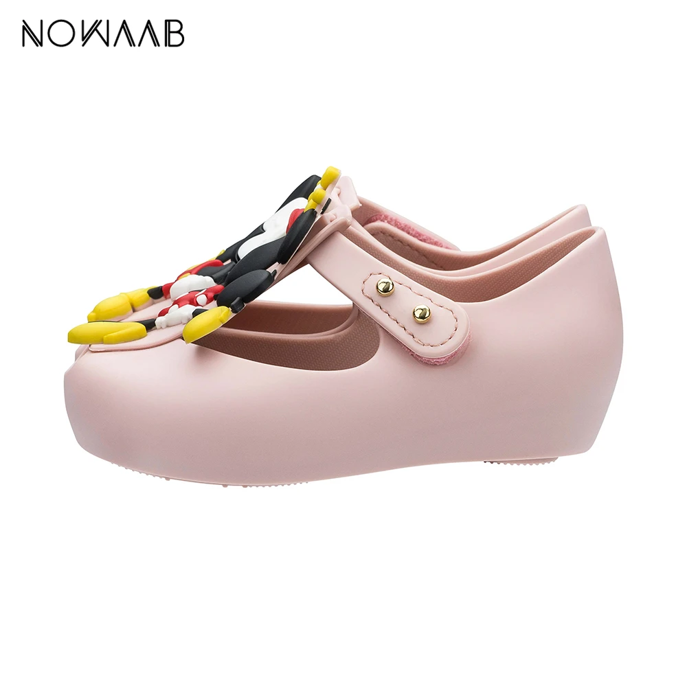 Mini Melissa Ultragirl+ Twins III/ г. Новые летние Пластиковые туфли для девочек и мальчиков сандалии с Микки детские пляжные сандалии детская обувь