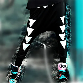 

just.be.never woman pants casual black white star printed womens harem pants summer trousers plus size hip hop style pants