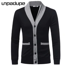 Unpadupe свитер мужской бренд v-образным вырезом на пуговицах свитер, пальто, кардиган мужской сплошной цвет тонкий мужской кардиган свитер мужской кардиган