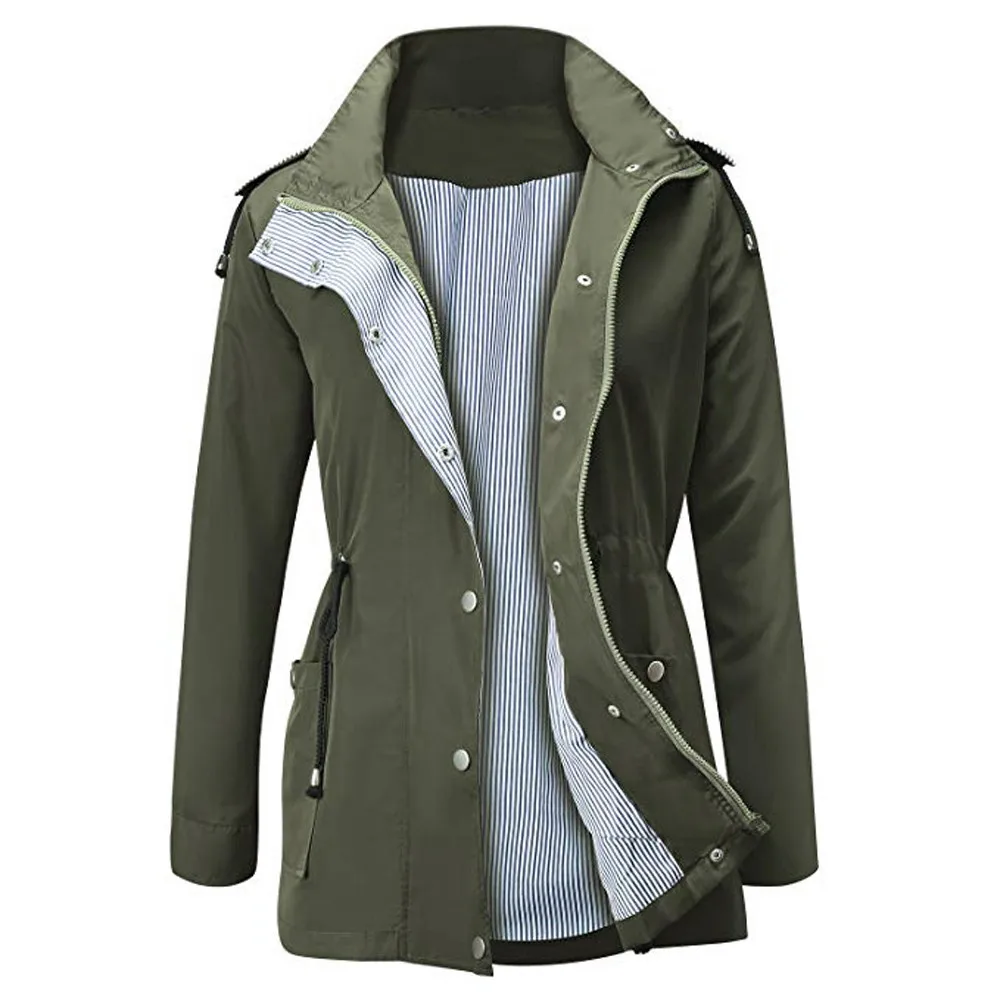 

Drop Ship Raincoats Detachable Hood Waterproof Lightweight Jacket Active Outdoor Hooded Women's Trenchcoat Quick-drying Z Z 0927