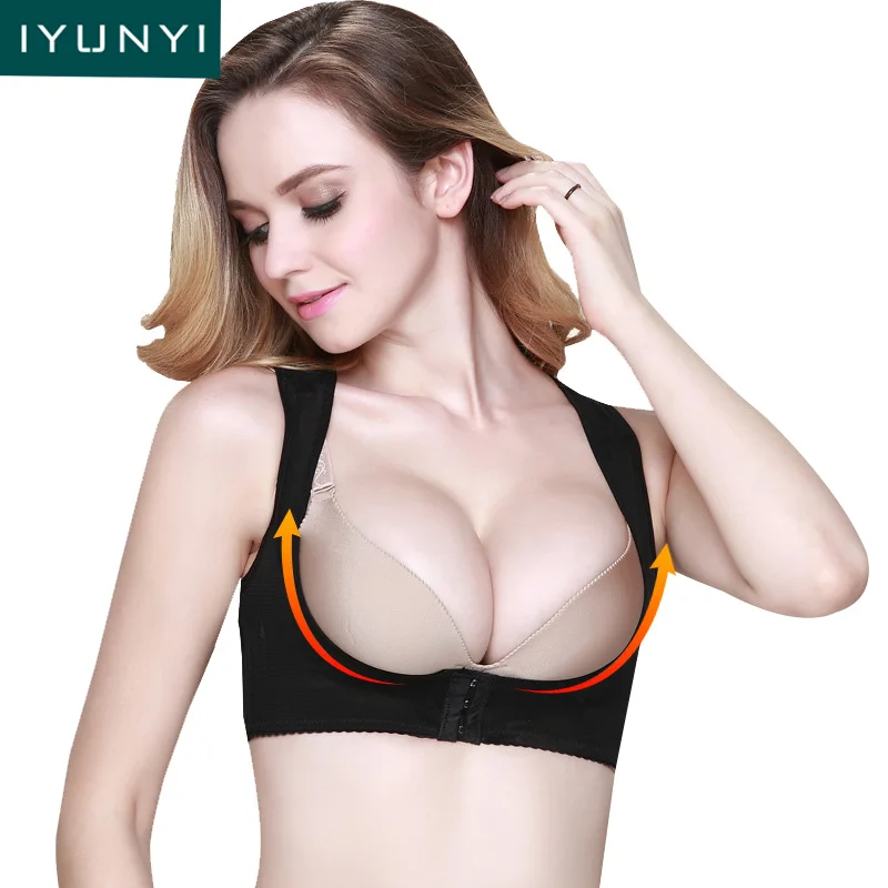 

IYUNYI Women BAck Posture Correction Belt Belt Breast Lift Corset Posture Corrector Women Beauty Chest Push Up Bra Shapers