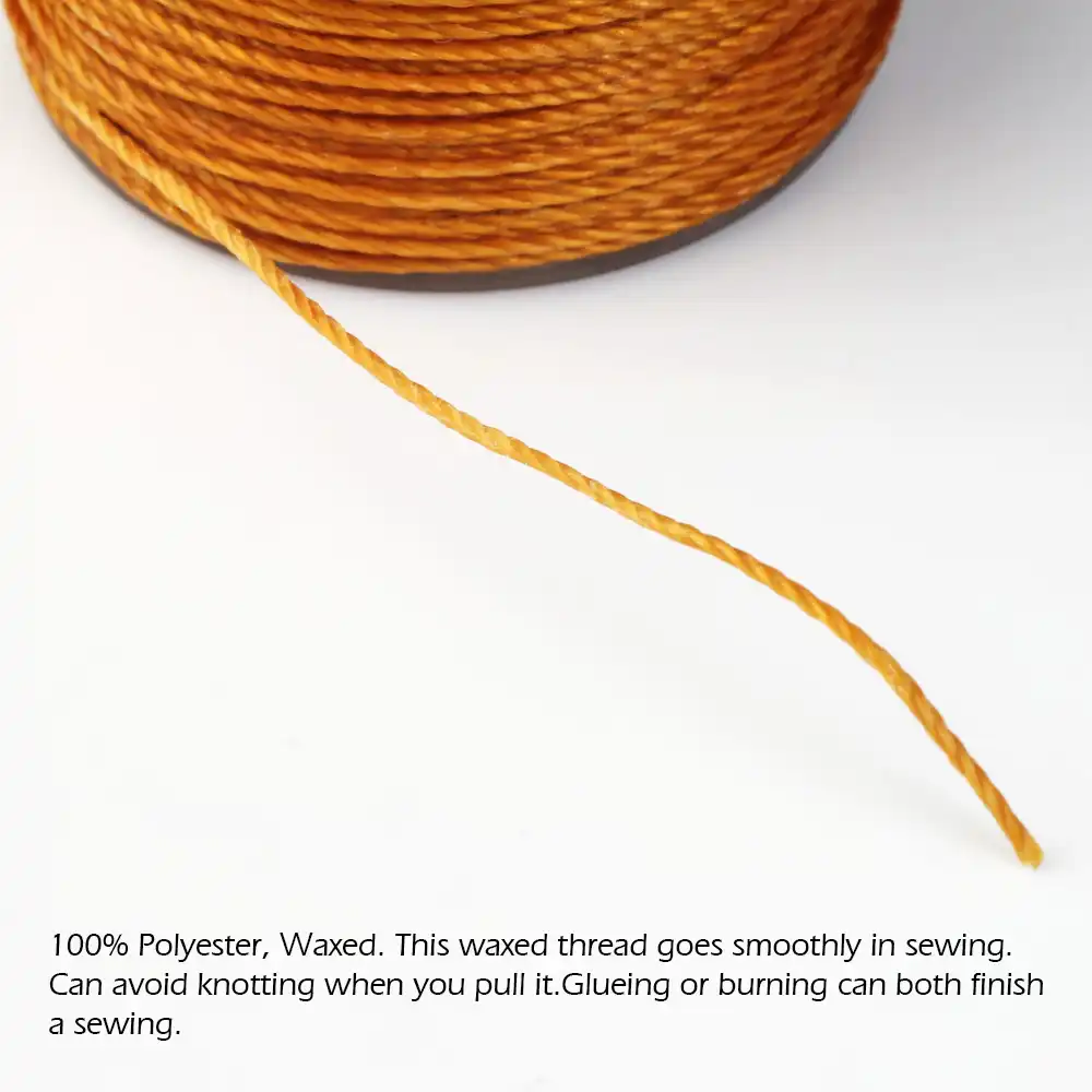 WUTA 1Pcs 120 Meter 0.45mm Round Waxed Leather Craft Thread Polyester Hand Sewin