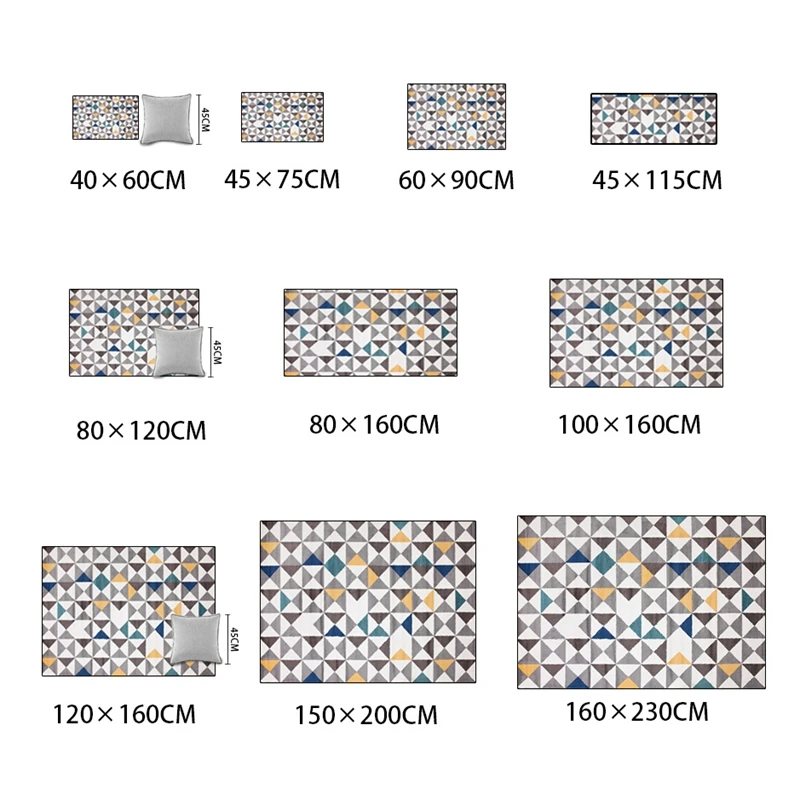 Напольные ковры в скандинавском стиле с геометрическим узором, коврики для гостиной, дивана, журнального столика, коврики для спальни, коврики для йоги, прямоугольные прикроватные одеяла