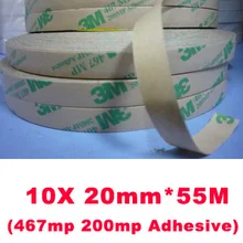 Промо-акция! 10x 20 мм* 55 м* 0,06 мм 2,3 mils(толстый) Hi-temp сопротивление 3 м 467MP 200MP клейкая лента для печатной платы резиновая клейкая лента