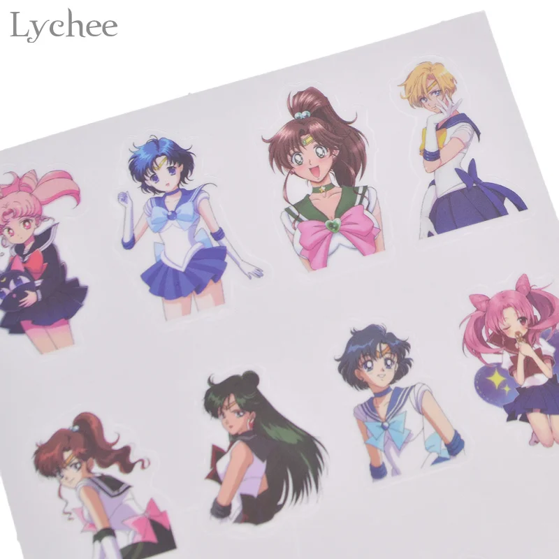Lychee Life 3 листа Сейлор Мун девушки канцелярские наклейки для скрапбукинга