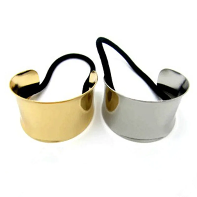 

2019 fashion temperament wild metal the texture of the cylinder ring hair band hair jewelry hair,wholesale