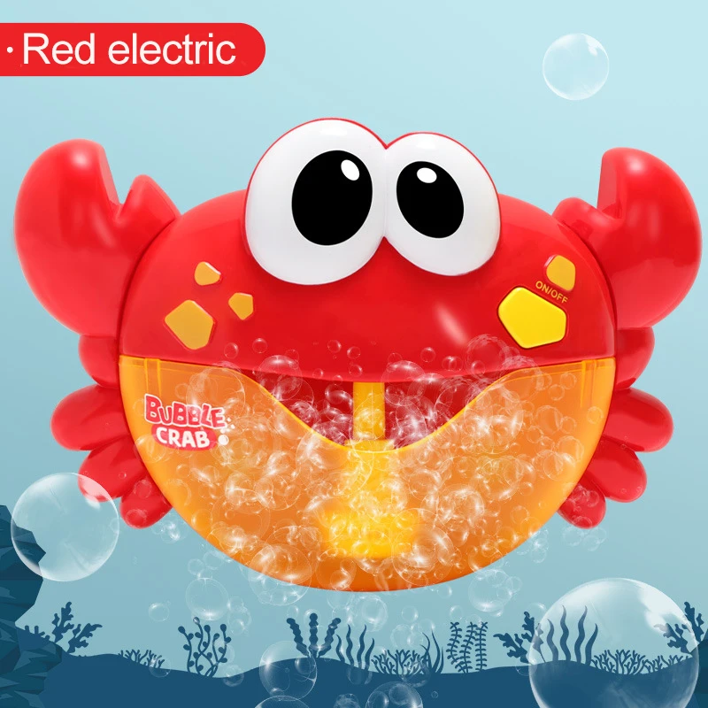 Funny Music Crab Bubble Blower Machine Electric Automatic Crab Bubble Maker Kids Bath Outdoor Toys Bathroom Toys Water Toy