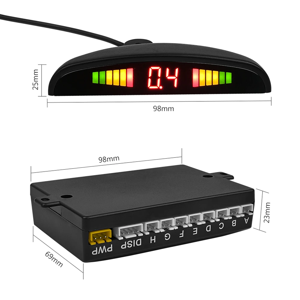 AOSHIKE зуммер Автомобильный светодиодный датчик парковочной системы с 6 8 датчиками s обратный резервный автомобильный парковочный Радар монитор дисплей 22 мм с передней