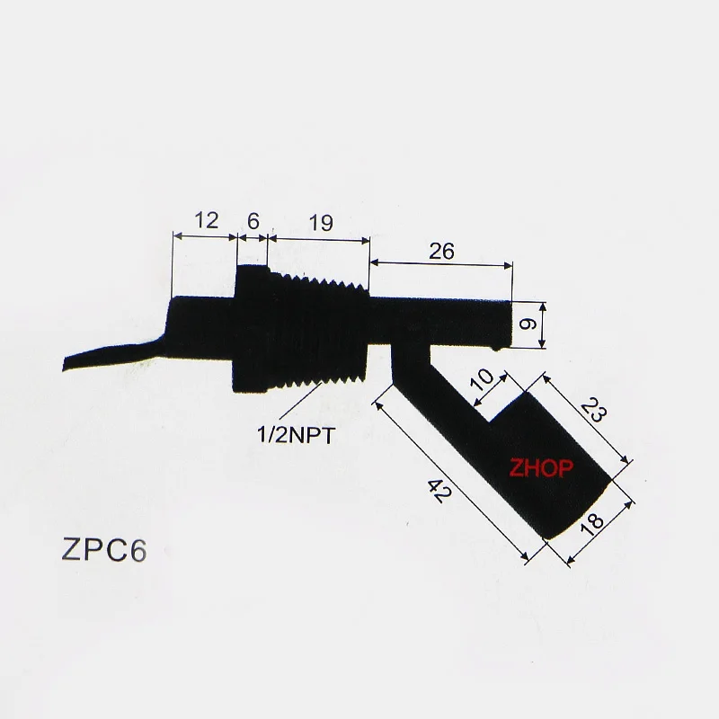 10 шт./лот M16* 2,0 мм 100 в боковое Крепление Поплавковый выключатель контроллер уровня воды Сенсор ZPC6 1A1