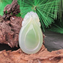 Кулон из натурального прозрачного камня халцедона цвета ледяные капельки через зеленый агатовый нефритовый кулон мужские и женские модели