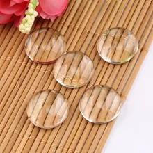 Onwear 10 шт круглый плоский прозрачный стеклянный кабошон 20 мм 25 мм 30 мм diy Подвеска для изготовления ювелирных изделий