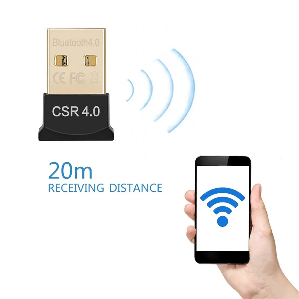 USB 2,0 CSR 4,0 донгл адаптер без привода подключи и играй портативный беспроводной HD стерео аудио приемник для ПК ноутбука