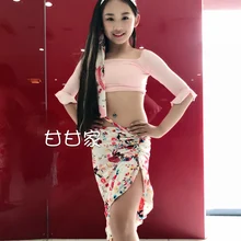 Набор костюма для танца живота восточные танцы тренировочная одежда для детей девочки танец живота одежда M, L