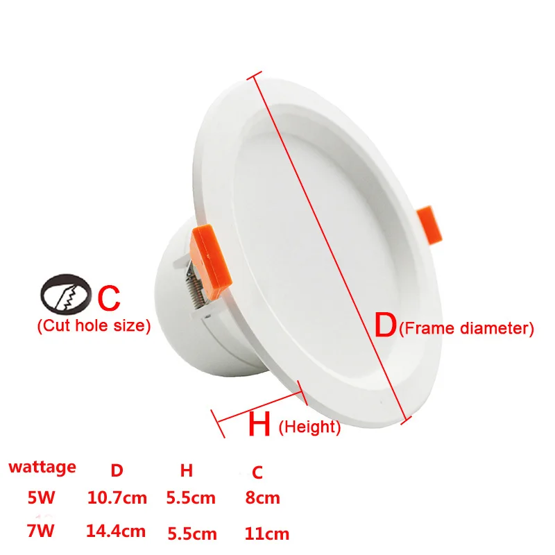 Chiclits Radar Sensor LED Downlight 5W 7W 220V Recessed Ceiling Spotlight Lamp Energy Saving Lights for Home Kitchen Round Shape (6)