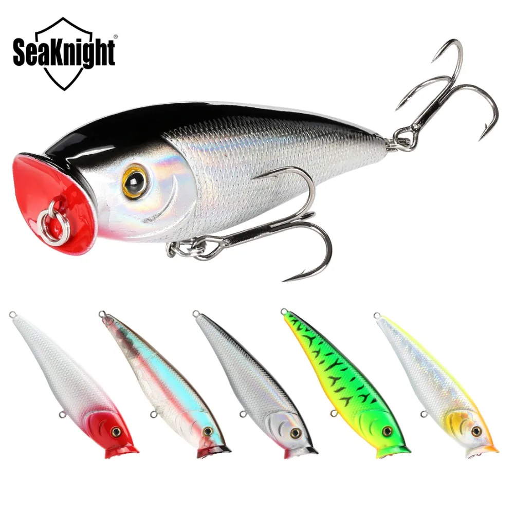 

SeaKnight SK029 Popper Fishing Lure Set 5Pcs/Lot 95mm 14.5g Topwater Artificial Bait 3D Eyes Wobblers Fishing Tackle
