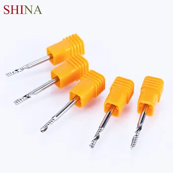 

SHINA 1pc 3.175mm CNC End Mill One Flute Spiral Router Bits For Wood Fresa Tungsten Carbide Router Tool PCB Milling Cutter