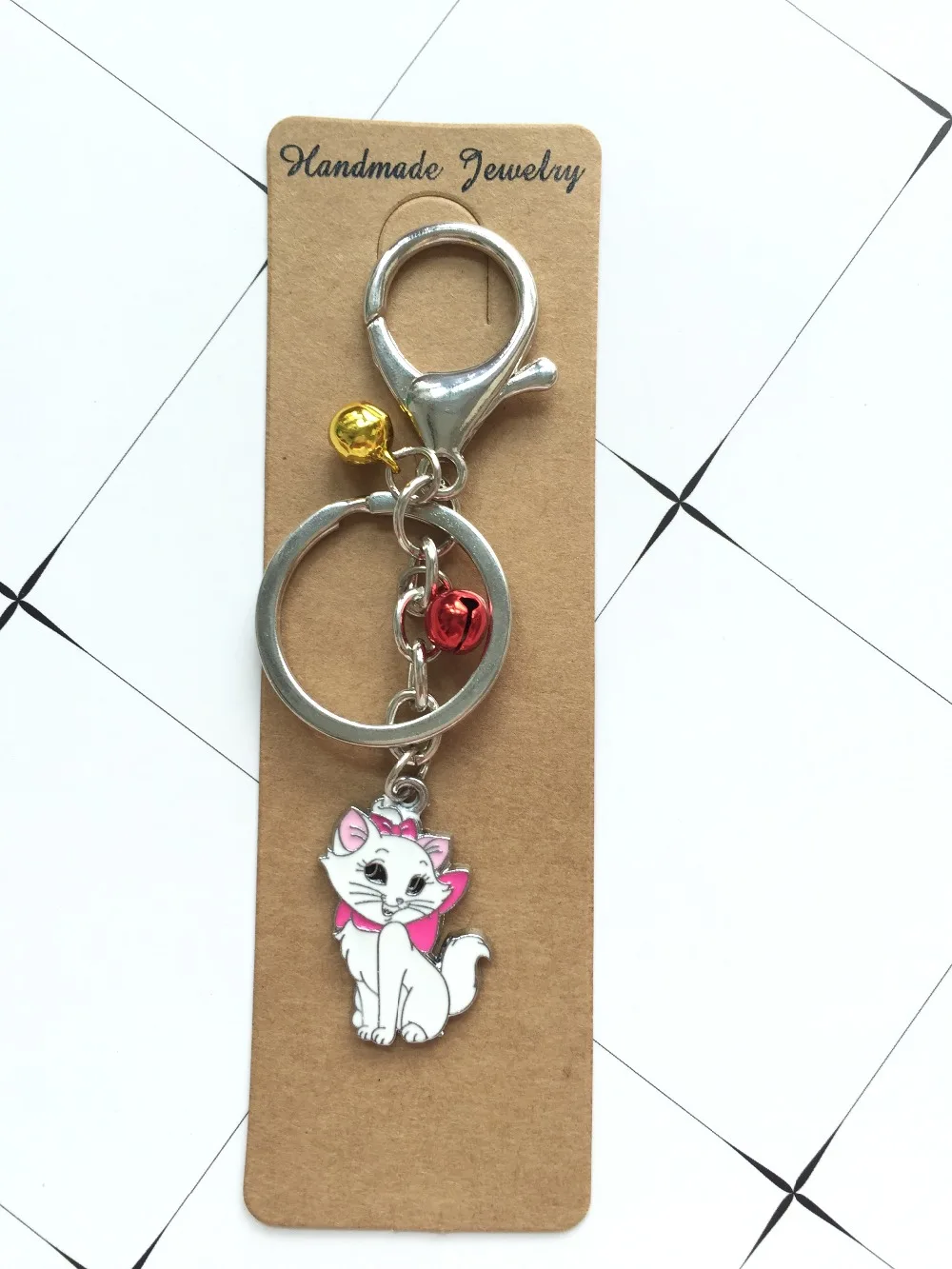 

New cartoon anime marie cat Key Chains Pendant Keyring color Bell Best Gift Bell Random Color party gifts