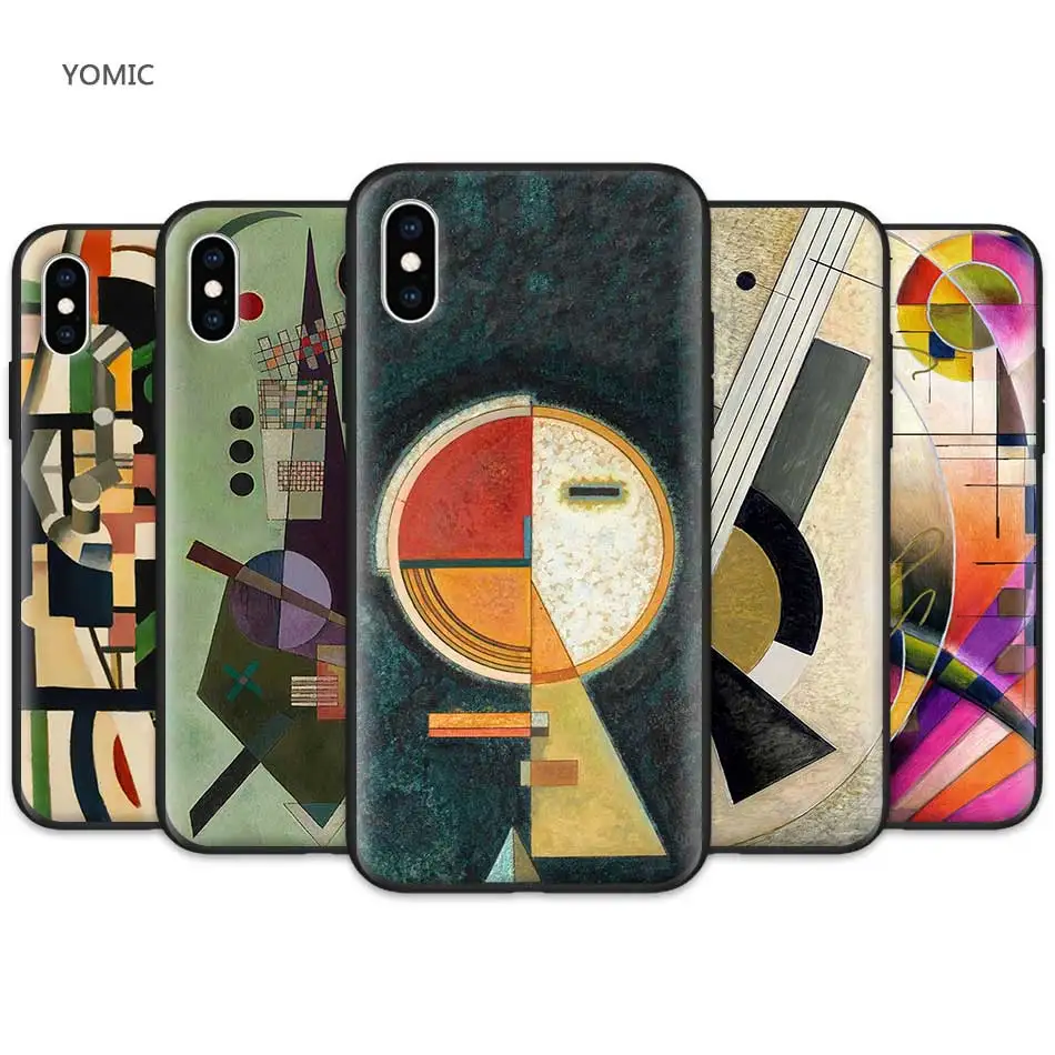 

Mobile Phone Cover for Apple iPhone XR 7 8 6 6S Plus X XS MAX 5 5S SE Silicone Soft TPU Phone Case Cover Wassily Kandinsky Coque