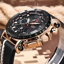 LIGE New Creative Men Watch Top Brand Luxury Chronograph Quartz Watches Clock Men Leather Sport Army Military Wrist Watches Saat LIGE New Creative Men Watch Top Brand Luxury Chronograph Quartz Watches Clock Men Leather Sport Army Military Wrist Watches Saat