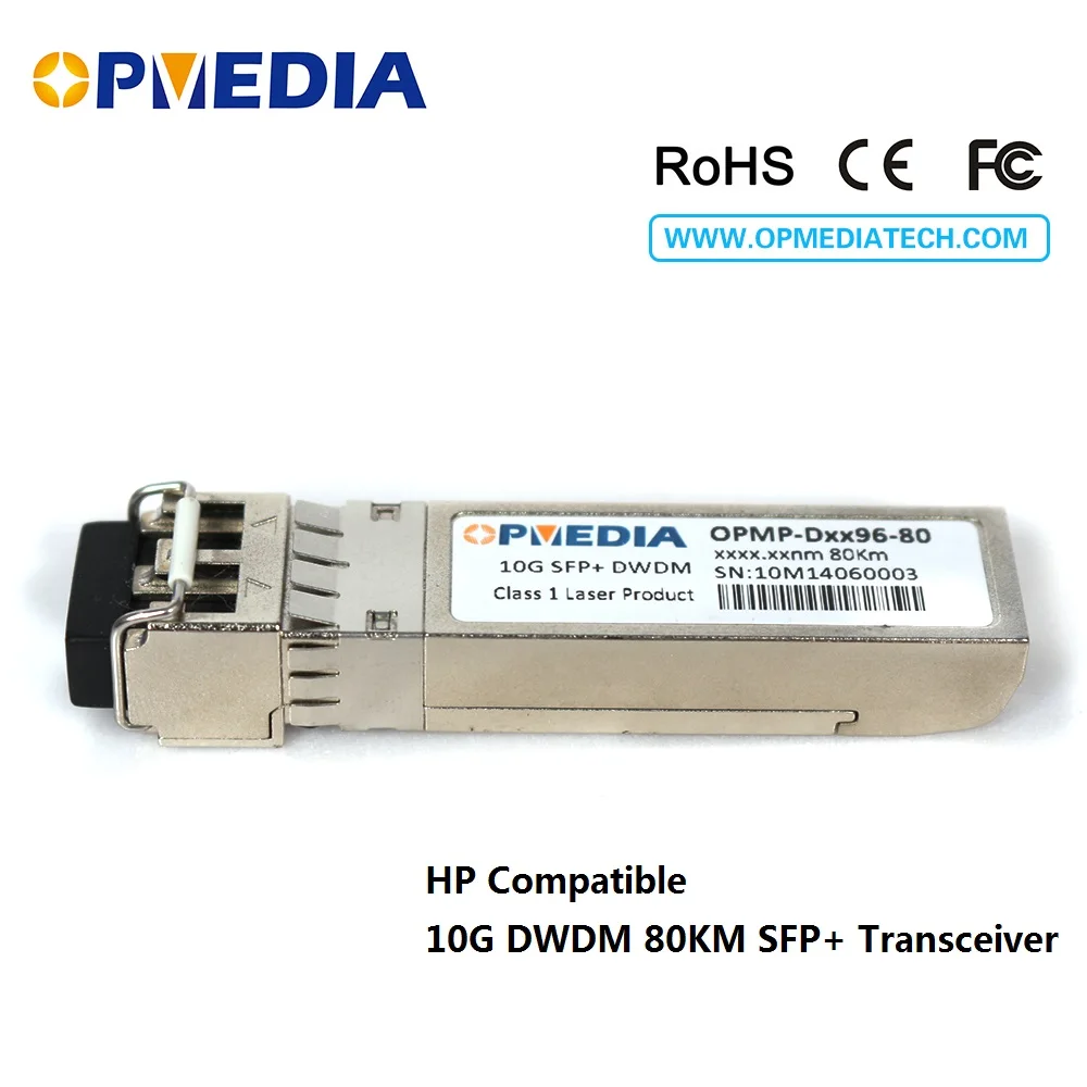 

HP Compatible 10GBASE-DWDM SFP+ transceiver,10G 80KM C-BAND 1563.86nm~1528.77nm optical module