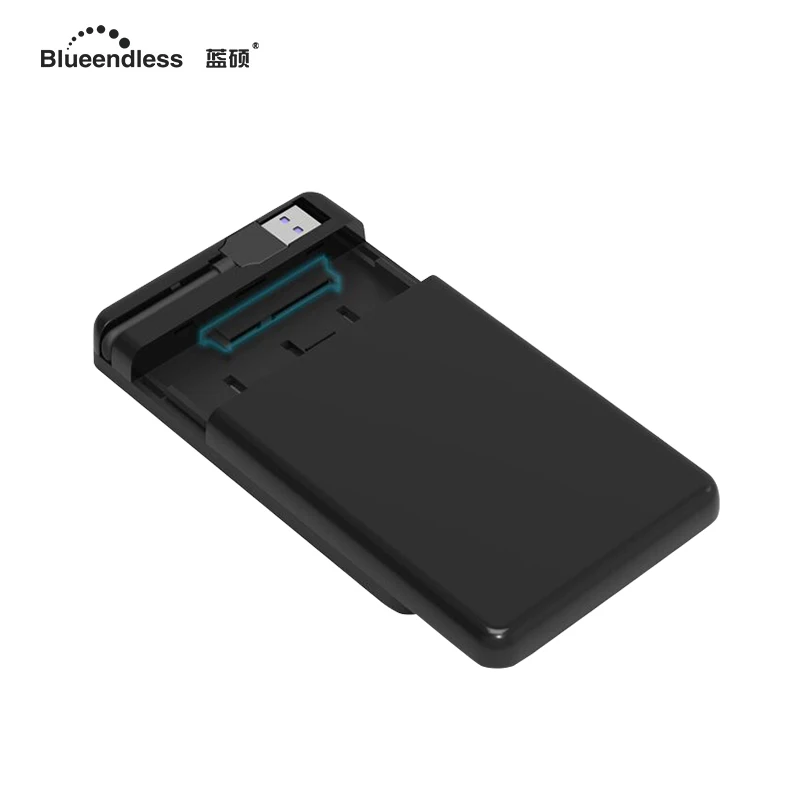 Blueendless внешний жесткий диск Корпус Пластиковый HDD 2 5 'Корпус Sata к USB 3 0 SSD шкатулка
