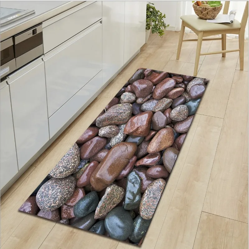  Pebble Printed Doormats For Entrance Door Non-slip Carpets For Living Room Coffee Table Floor Mats 