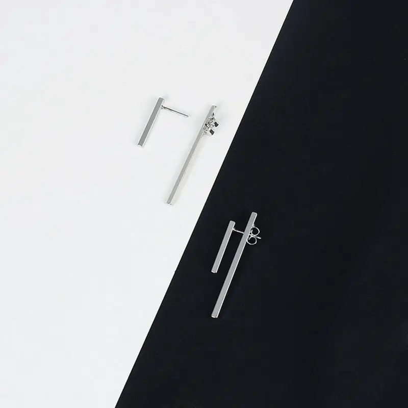 

MJARTORIA 2019 Minimalism Gold Silver Punk Simple Bar Earrings For Women Geometry Ear Earrings Fine Jewelry Brincos Bijoux