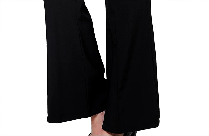 Летние женские черные широкие штаны с высокой талией, с карманами, одноцветные, свободные, новые, офисные, женские, B8D729J