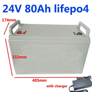 

GTK Waterproof 24V 80AH lifepo4 lithium Battery BMS 8S for 2400W Solar Energy storage inverter scooter Sweeper EV +10A Charger